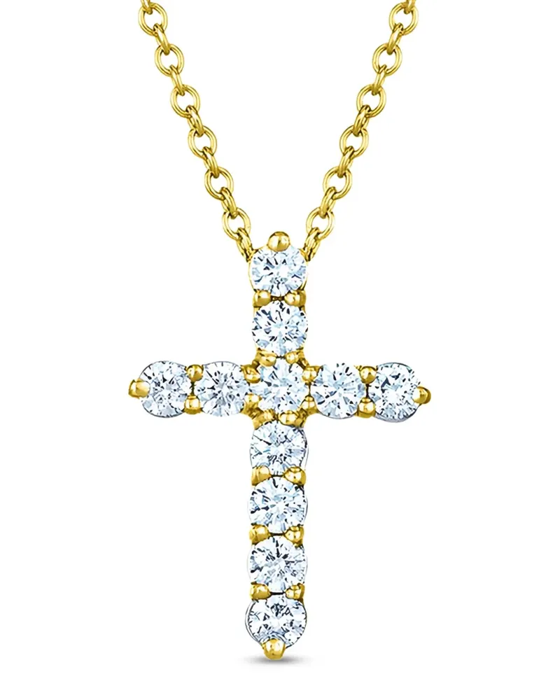 KWIAT Mini Kreuz-Halskette mit Diamant - Gold Gold