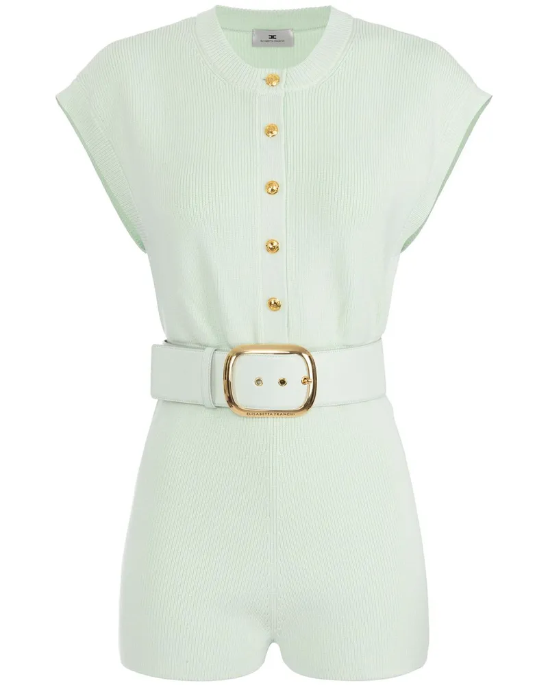 Elisabetta Franchi Playsuit mit Gürtel - Grün Grün