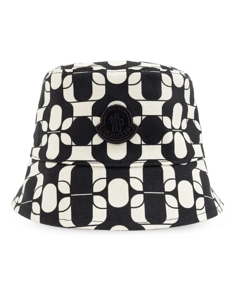 Moncler Hut mit Print - Schwarz Schwarz