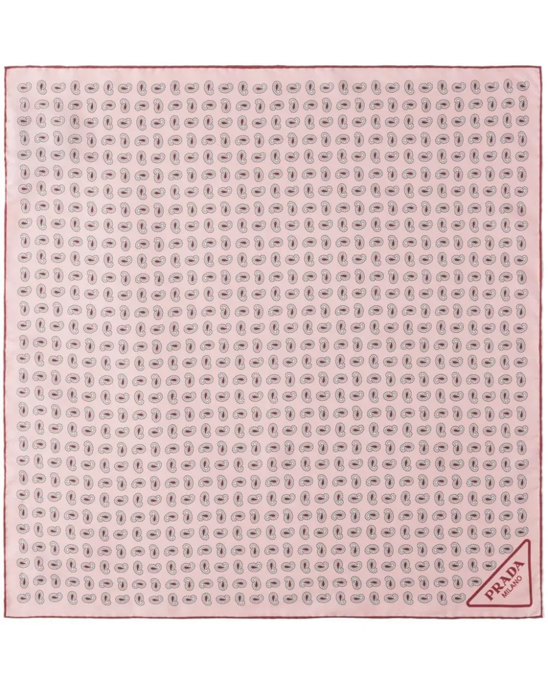 Prada Seidenschal mit Paisleymuster - Rosa Rosa