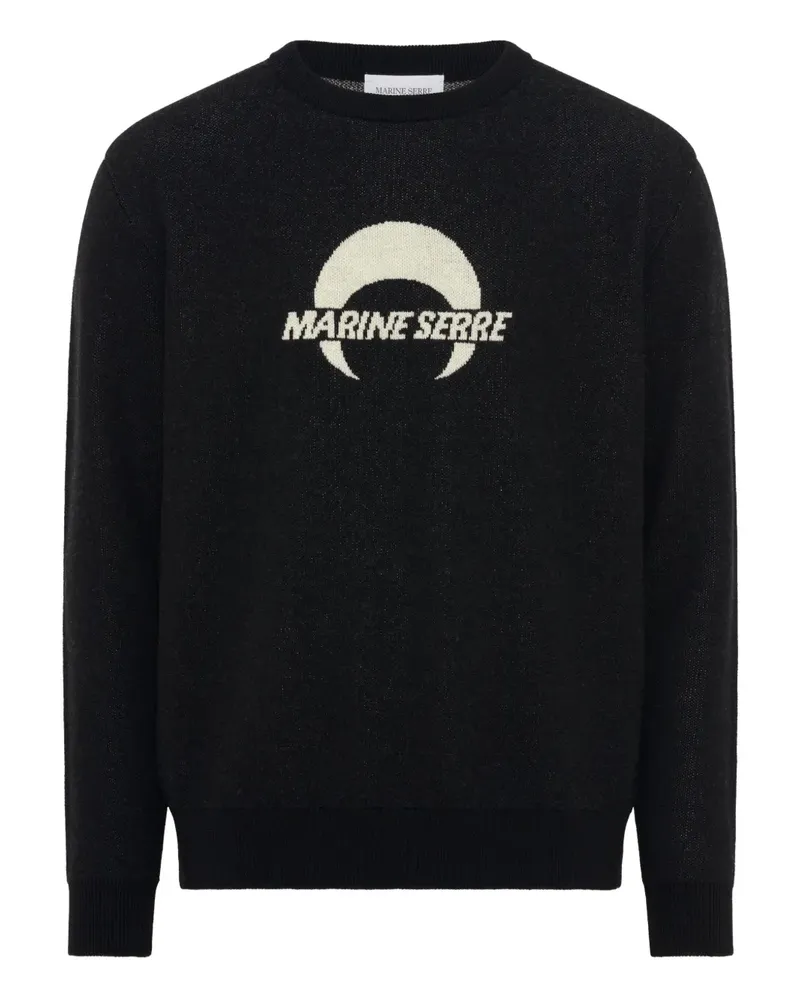 Marine Serre merino-wool sweater - Schwarz Schwarz