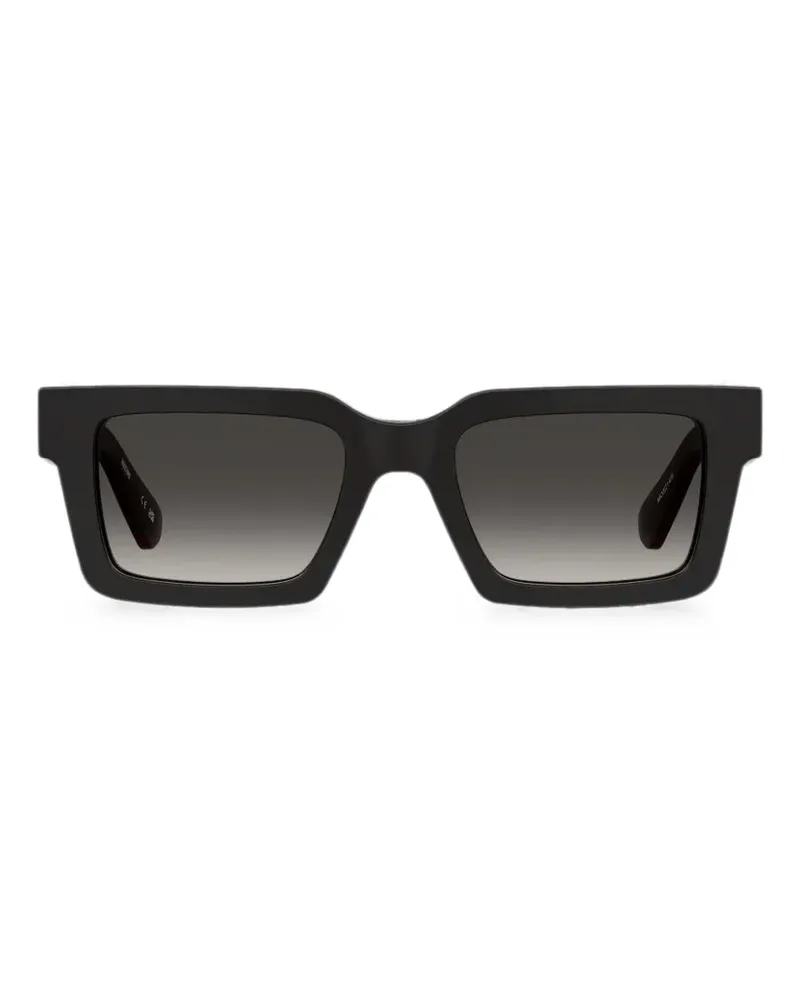 Moschino Sonnenbrille mit eckigem Gestell - Schwarz Schwarz