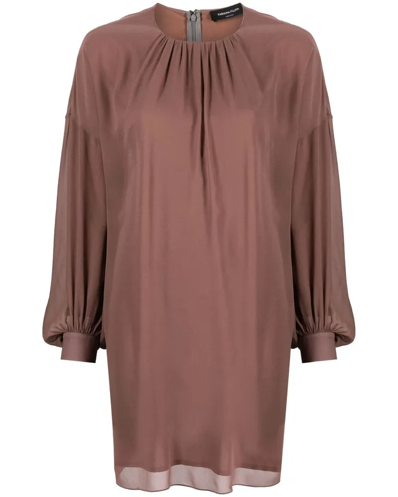 Fabiana Filippi Minikleid mit Raffungen - Braun Braun