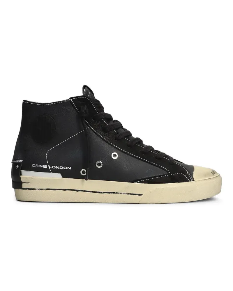 Crime High-Top-Sneakers im Used-Look - Schwarz Schwarz