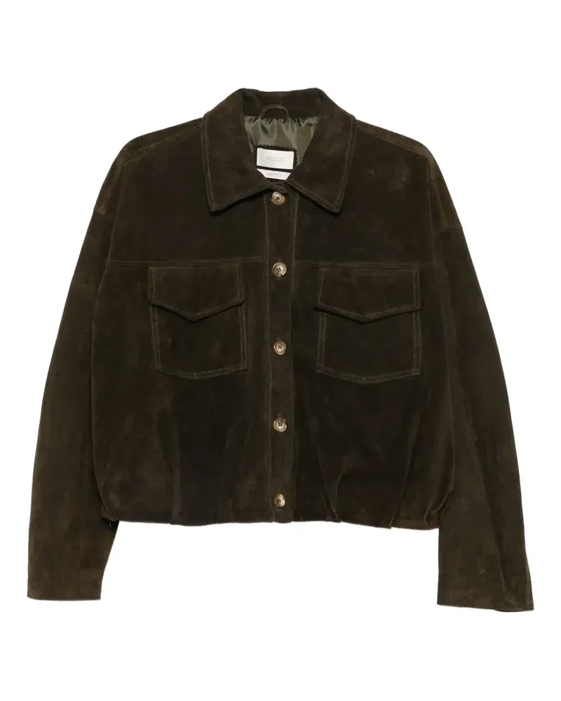 VICOLO pocket collared jacket - Grün Grün