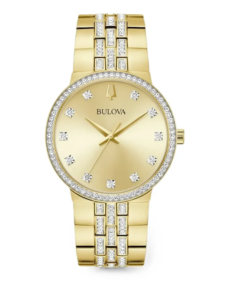 BULOVA crystal-embellished 40mm watch - Gold Gold