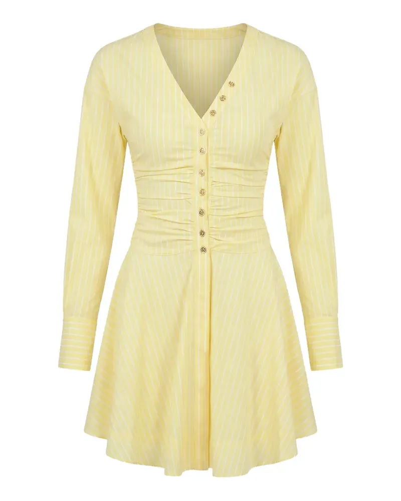 Pinko Anchise striped mini dress - Gelb Gelb