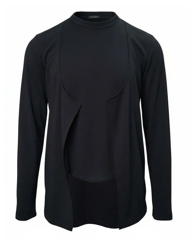 Comme des Garçons Langarmshirt im Layering-Look - Schwarz Schwarz