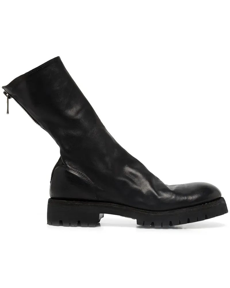 GUIDI Stiefeletten mit Reißverschluss - Schwarz Schwarz