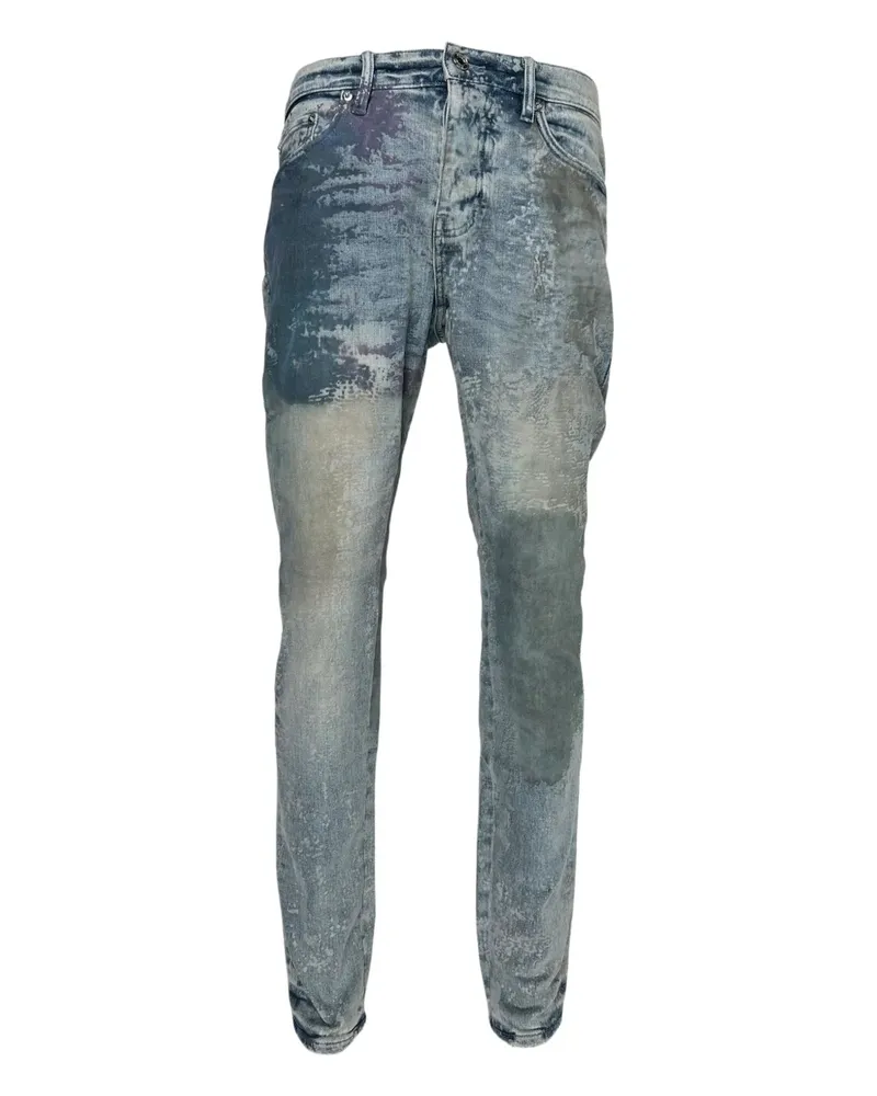 PURPLE BRAND Jeans mit Fossil-Print - Blau Blau