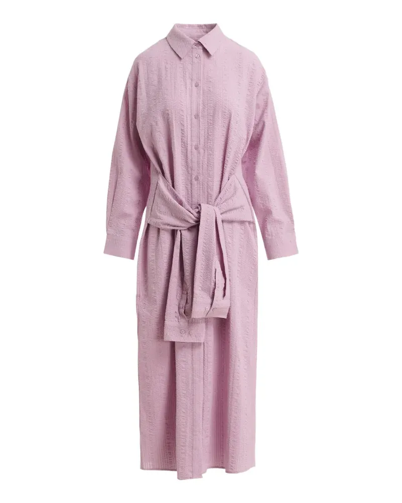 Essentiel tie-waist oversized midi dress - Rosa Rosa