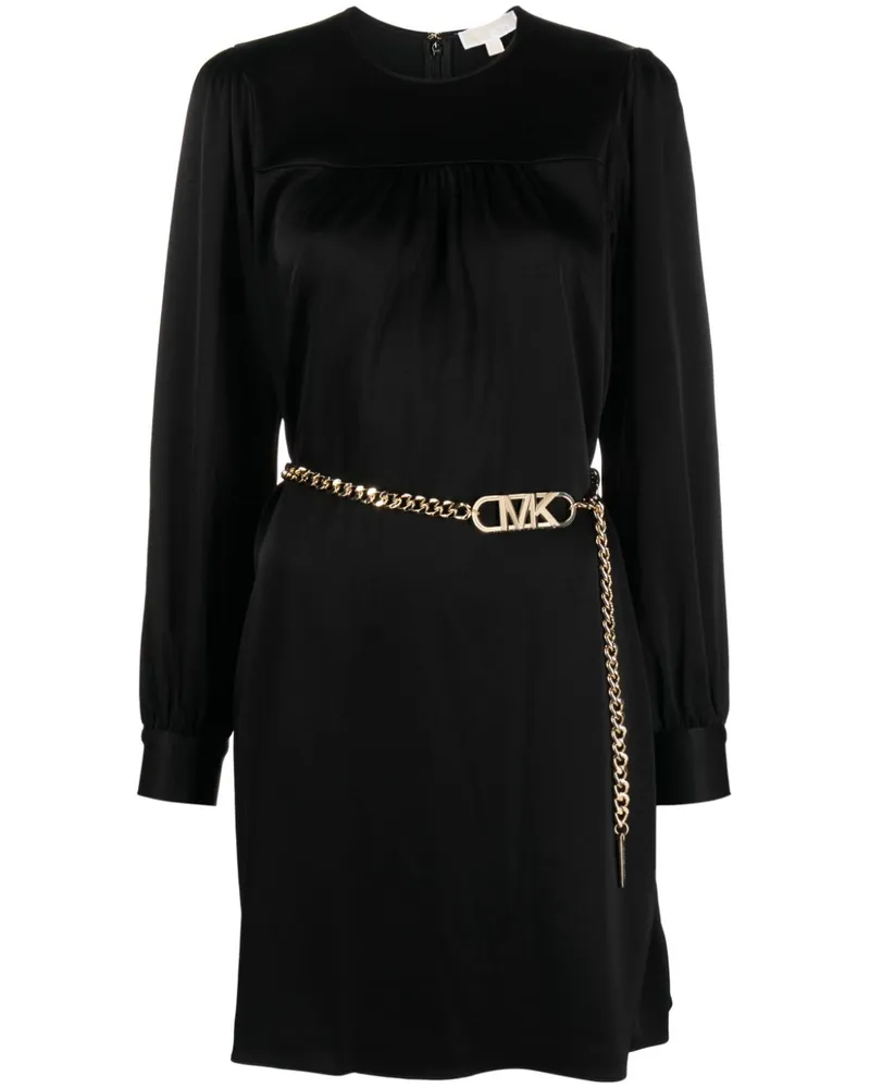 Michael Kors Kleid aus Satin - Schwarz Schwarz