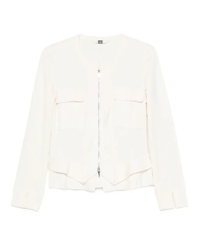 HIGH Sapphire ruffled peplum-hem jacket - Nude Nude