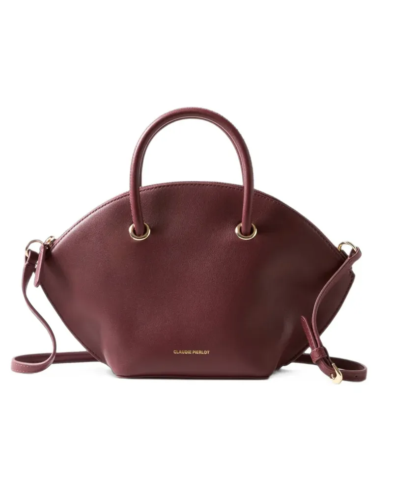 Claudie Pierlot Tasche aus glattem Leder mit goldenen Ringen - Rot Rot