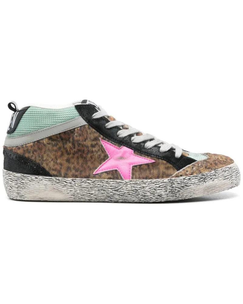 Golden Goose Mid Star Sneakers mit Doppelviertel - Braun Braun