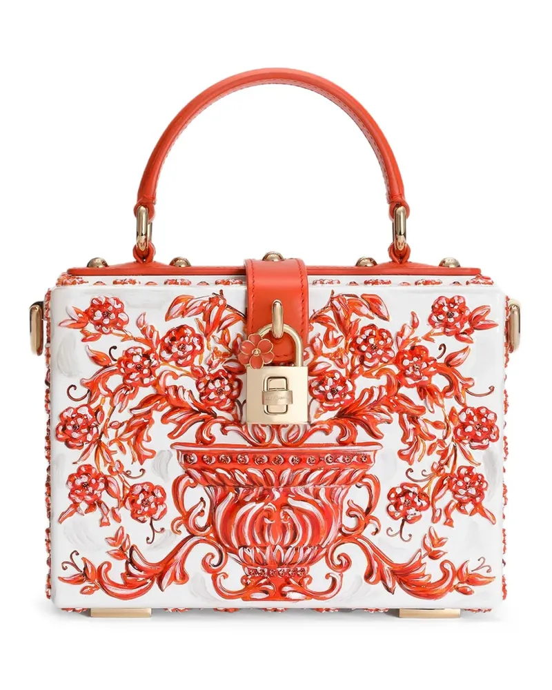 Dolce & Gabbana Tote Bag mit Blumendetail - Weiß Weiß