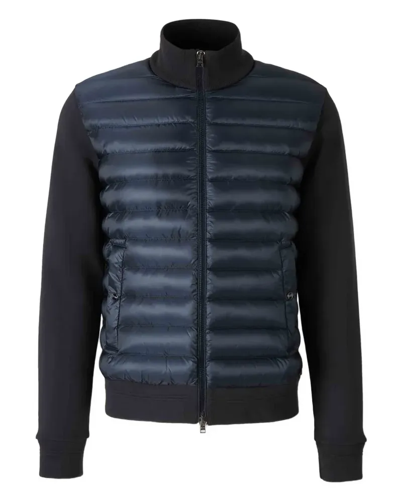 Herno ribbed high-neck jacket - Blau Blau