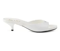 Kitten-Heel-Sandalen - Weiß