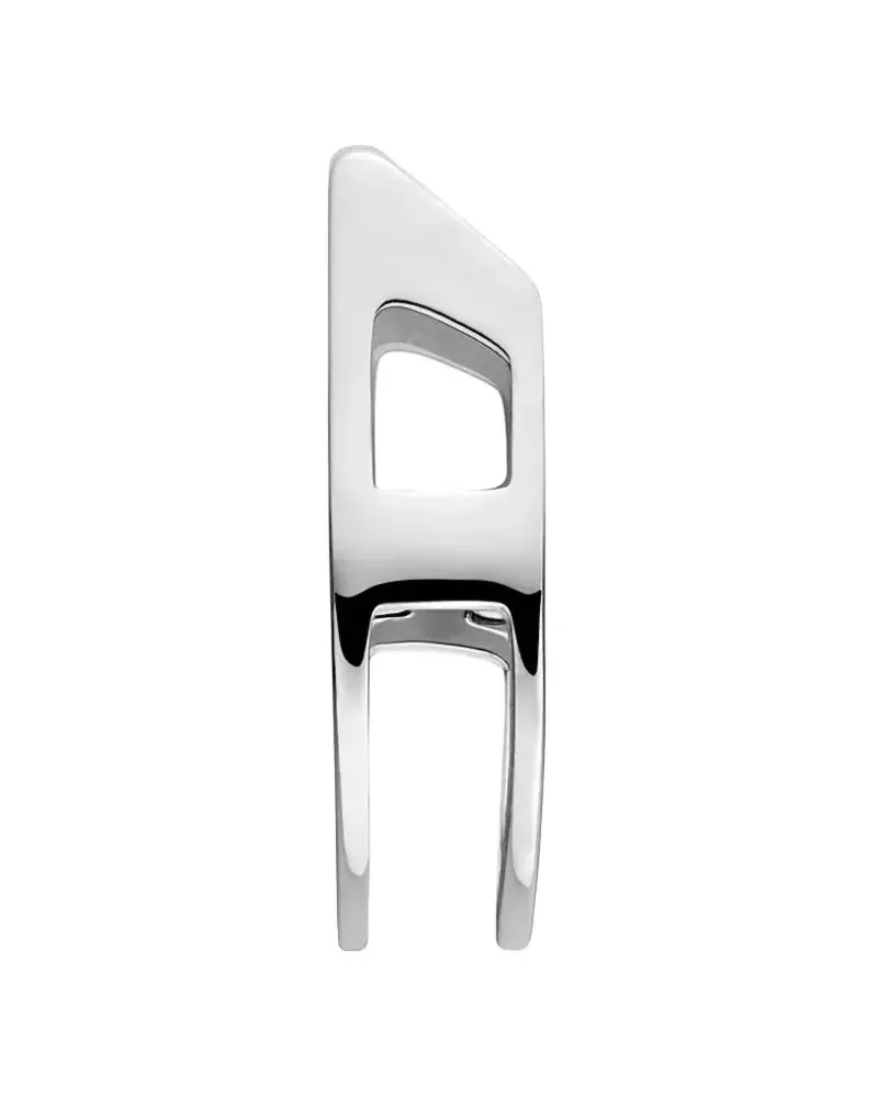Diesel logo-plaque hoop earring - Silber Silber