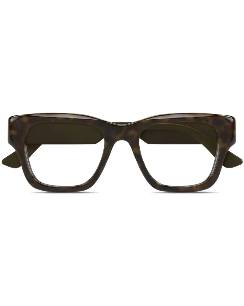 Gucci Brille mit eckigem Gestell - Braun Braun