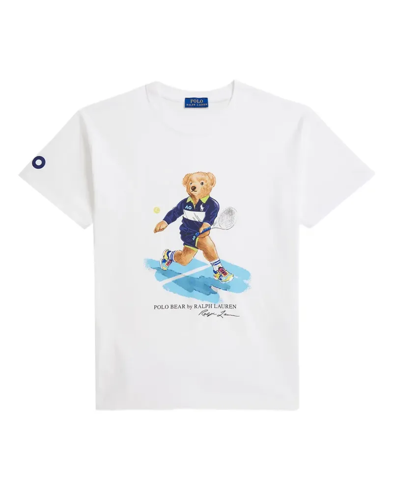 Ralph Lauren T-Shirt mit Teddy-Print - Weiß Weiß