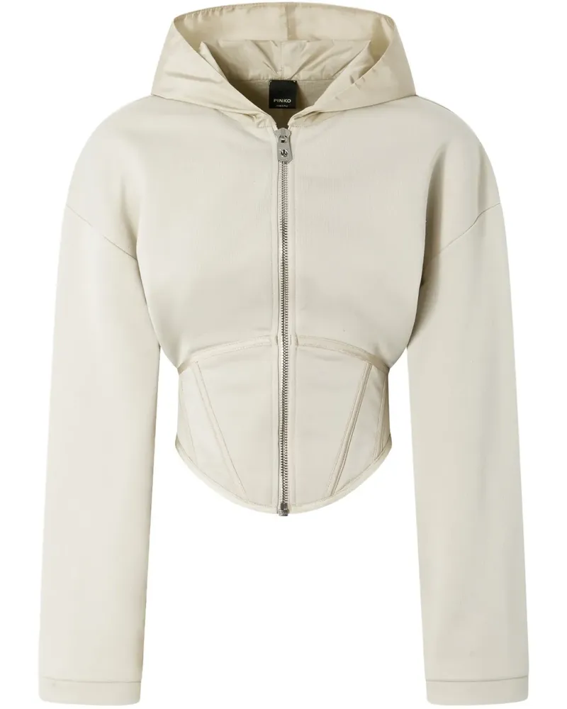Pinko Bustier Kapuzenjacke - Weiß Weiß