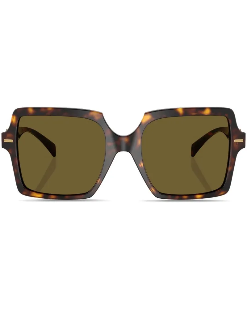 Versace Eckige Medusa Sonnenbrille - Braun Braun
