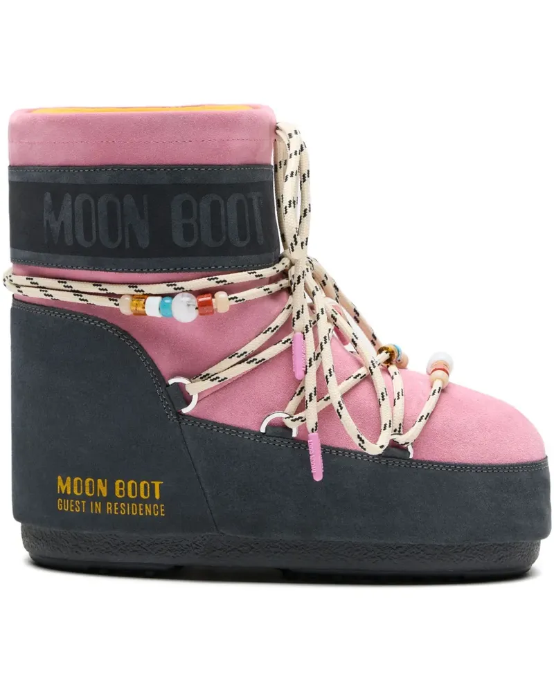 Moon Boot Wildlederstiefel mit Perlen - Grau Grau