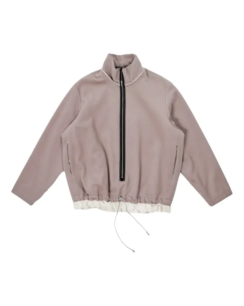 Camiel Fortgens Ungesäumte Fleecejacke mit Rollkragen - Grau Grau