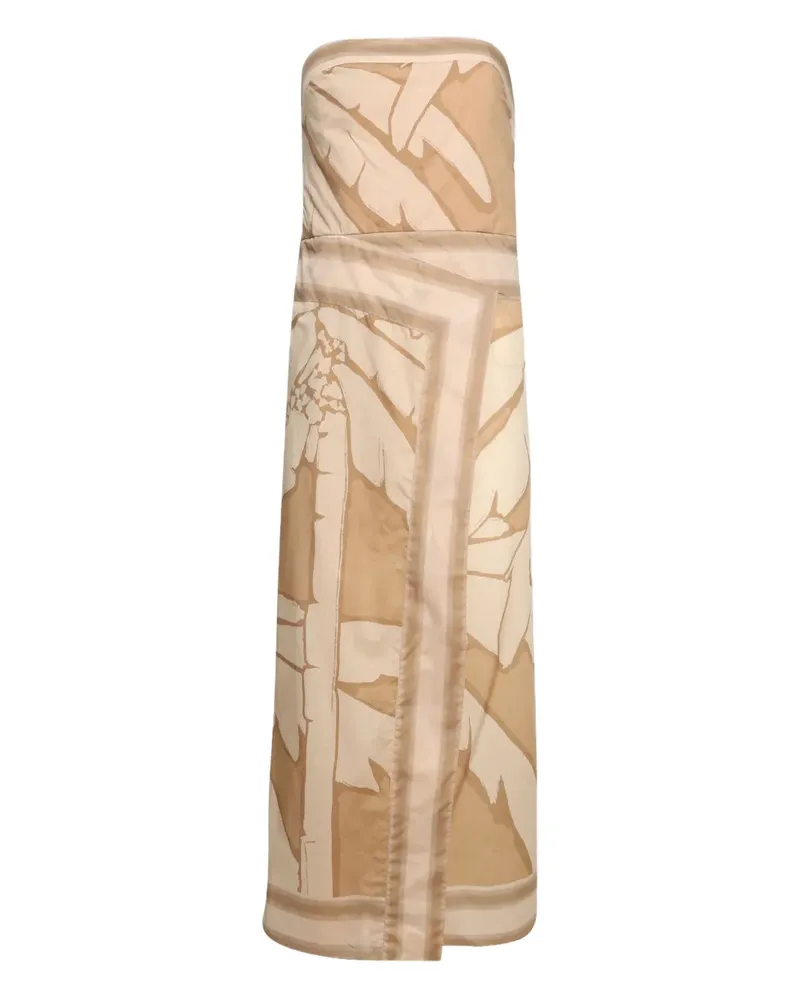 Johanna Ortiz Midikleid aus Baumwolle - Nude Nude