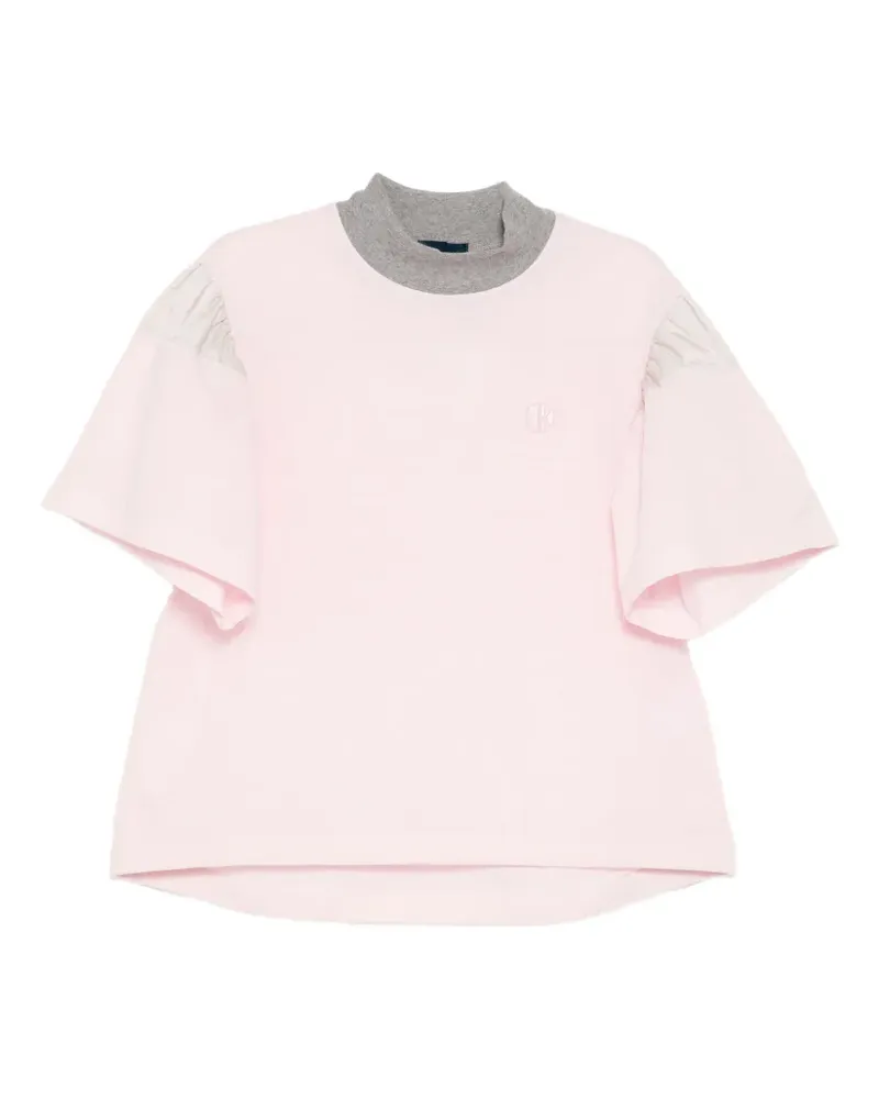 kolor T-Shirt mit Logo-Stickerei - Rosa Rosa