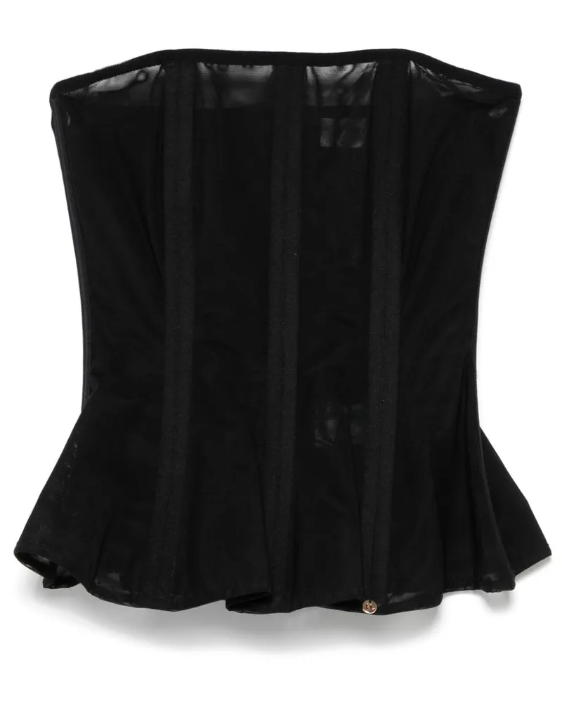 NISSA Semi-transparentes Oberteil - Schwarz Schwarz