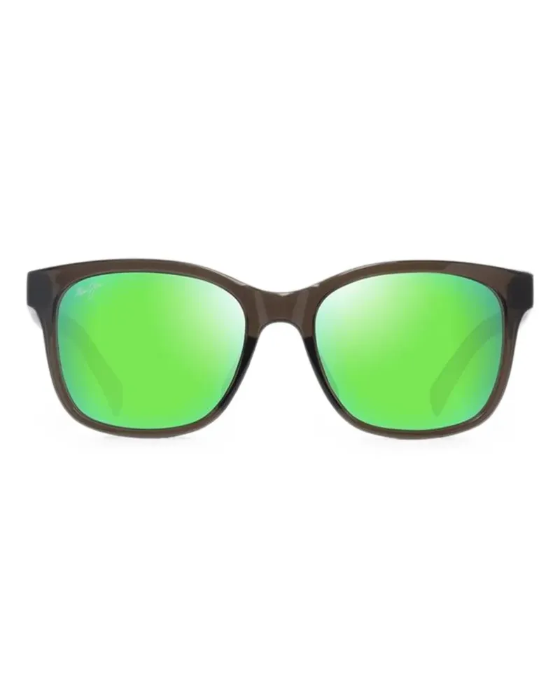 Maui Jim Eckige ʻŌwelo Sonnenbrille - Braun Braun