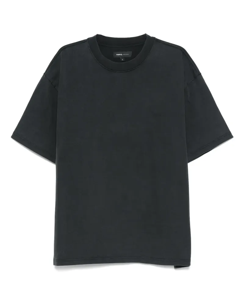 PURPLE BRAND Klassisches T-Shirt - Schwarz Schwarz