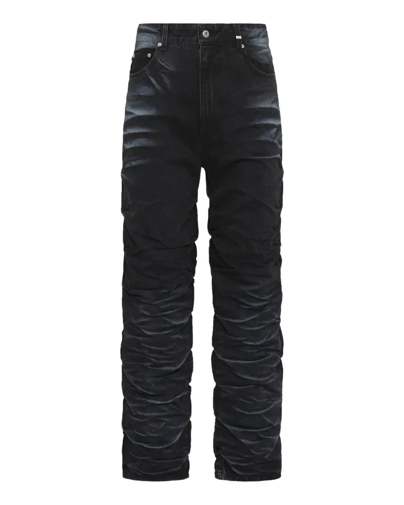 WE 11 DONE belt-loop pocket jeans - Schwarz Schwarz