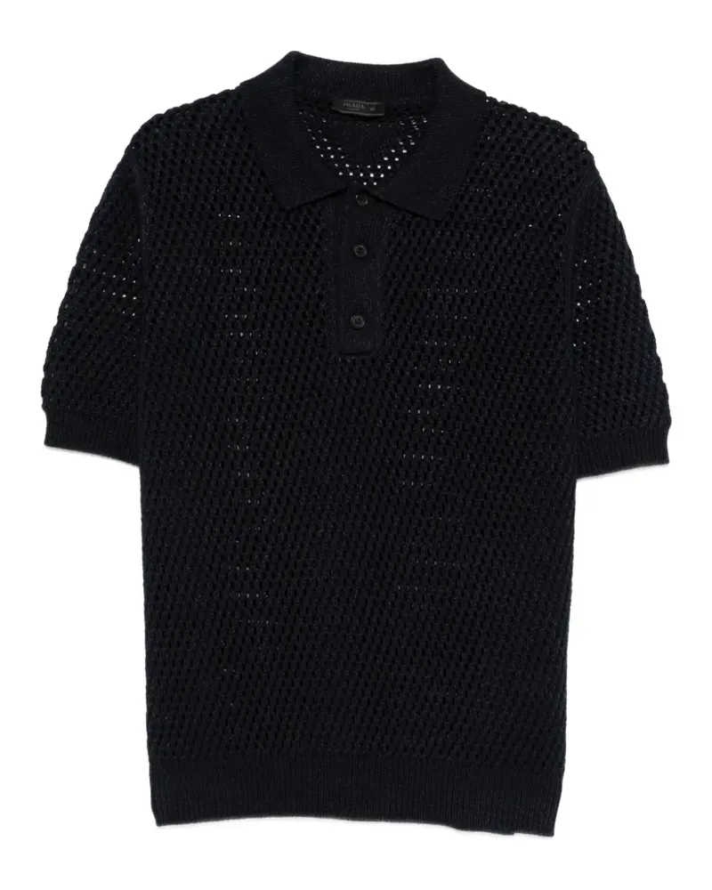 Prada knitted polo shirt - Blau Blau