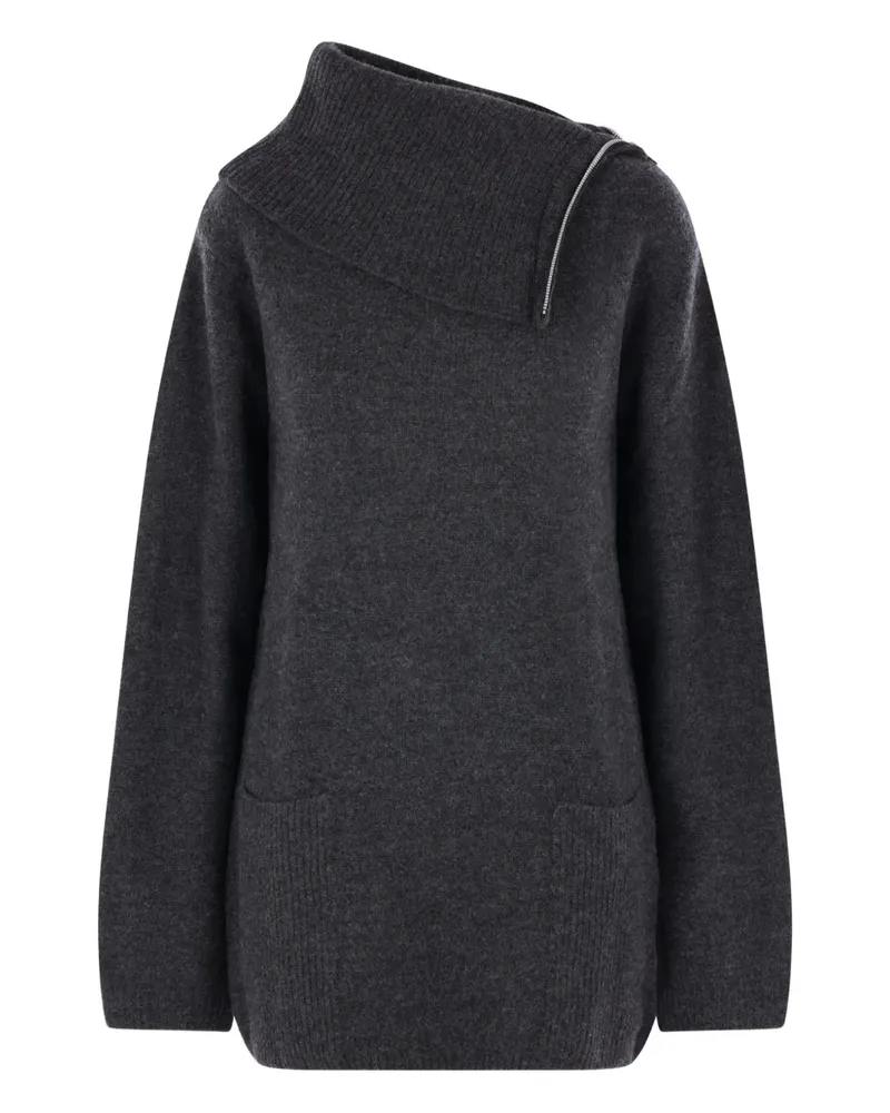 Yohji Yamamoto Pullover mit Reißverschluss - Grau Grau