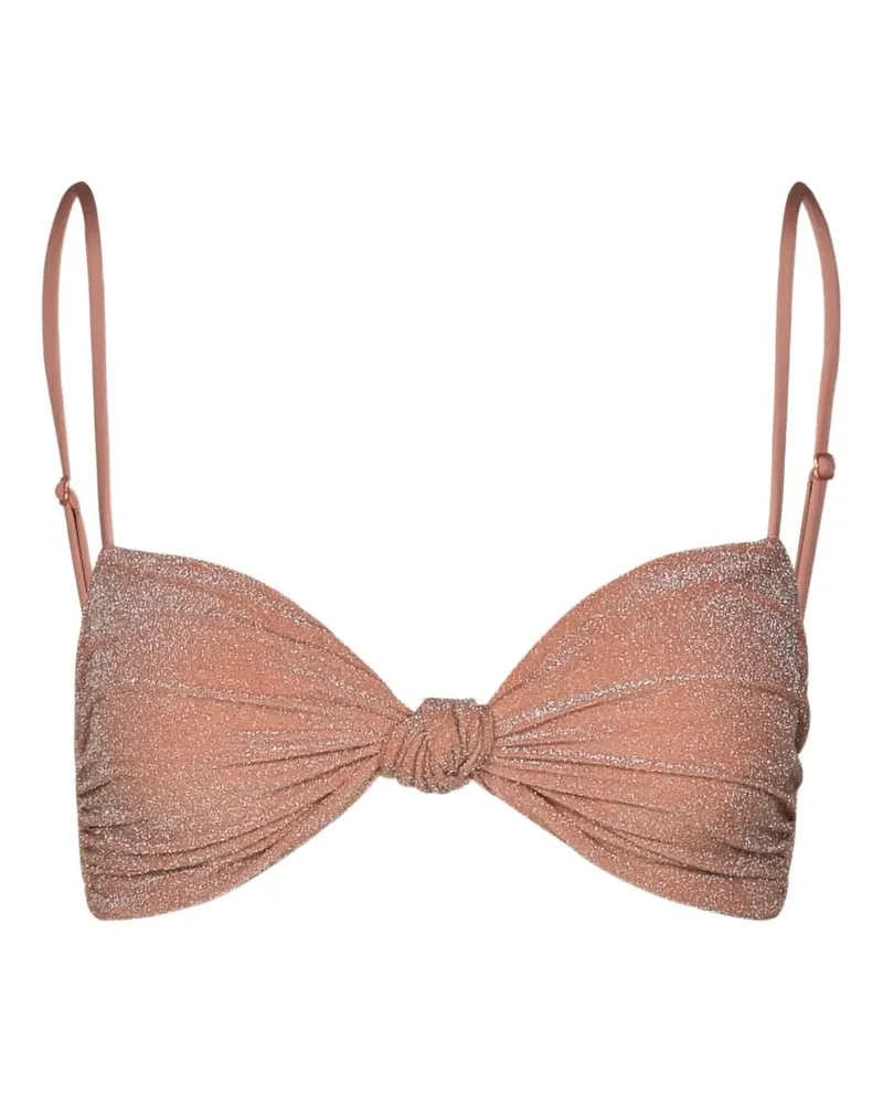 Johanna Ortiz Heliconia knot bikini top - Rosa Rosa