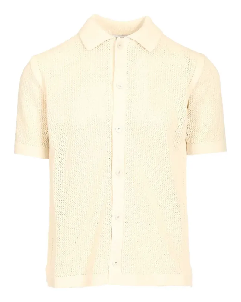 Kitsuné Cardigan mit Lochstrickmuster - Nude Nude
