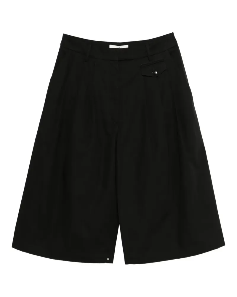 tibi Shorts mit Bundfalten - Schwarz Schwarz