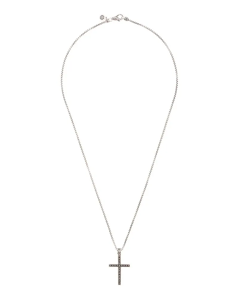 John Hardy Jawan Halskette mit Kreuz-Anhänger - Metallic Metallic