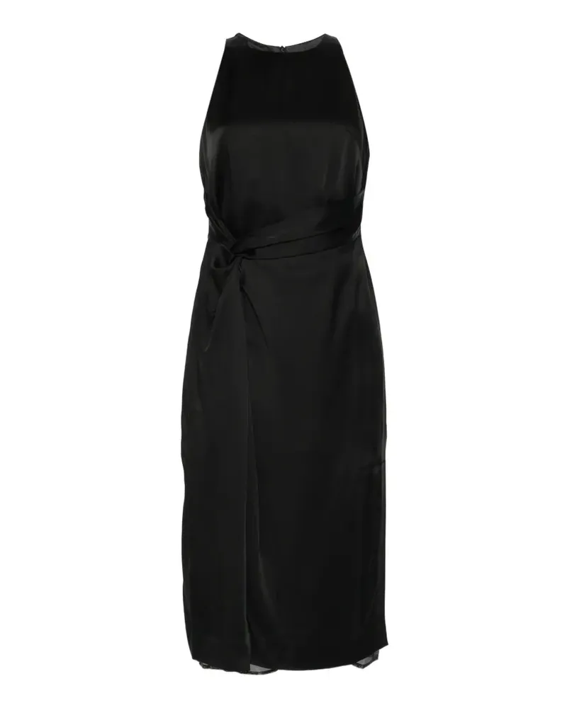 Róhe Ärmelloses Midikleid mit Knoten - Schwarz Schwarz