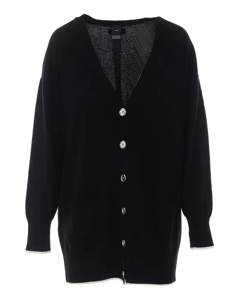 Pinko Oversized-Cardigan mit Kontrastdetails - Schwarz Schwarz