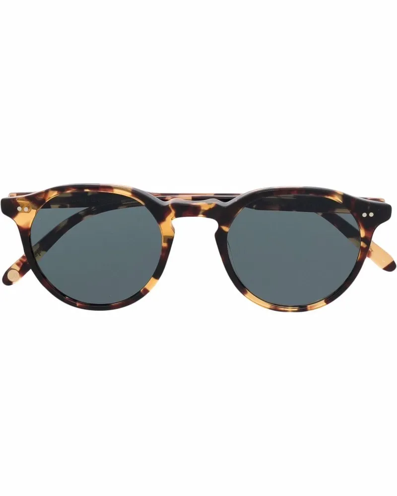 Garrett Leight Runde Royce Sonnenbrille - Schwarz Schwarz
