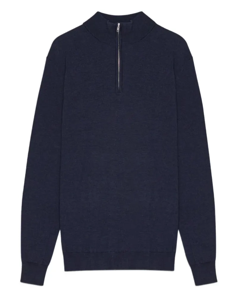 NN 07 Pullover mit Reißverschluss - Blau Blau