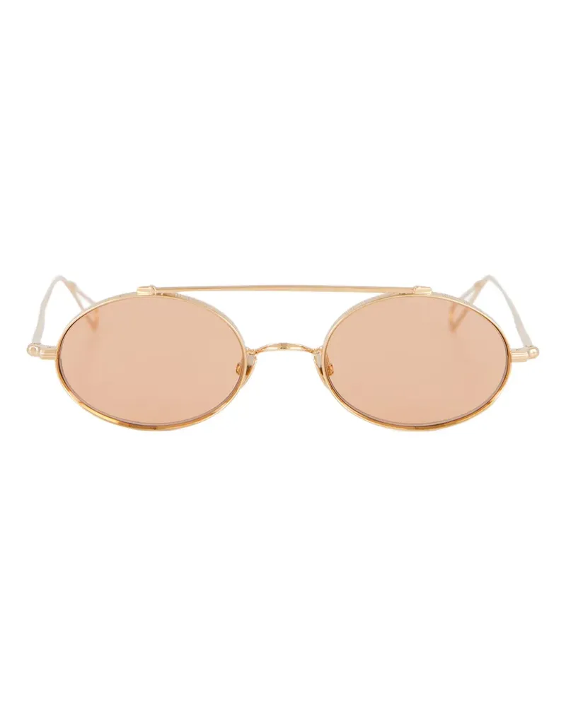 AHLEM Turbigo Sonnenbrille mit ovalem Gestell - Gold Gold