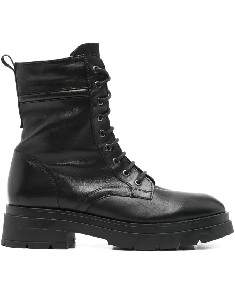 Marc O'Polo Schnürstiefel aus Leder - Schwarz Schwarz