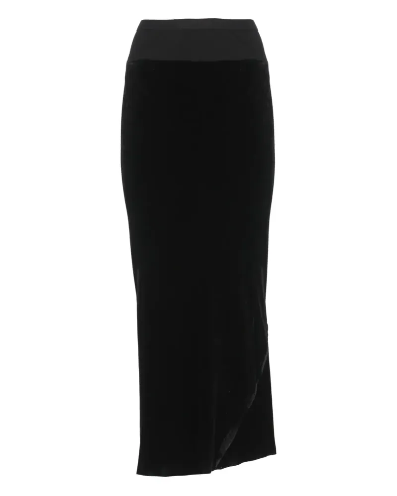 Rick Owens velvet-finish skirt - Schwarz Schwarz