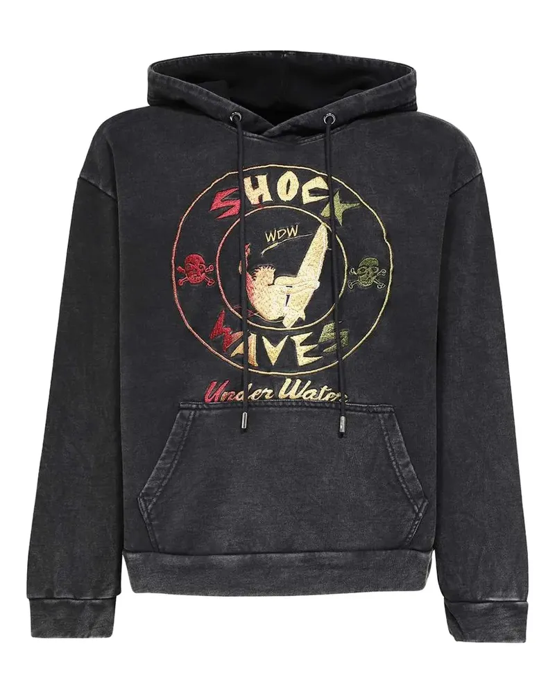 WHO DECIDES WAR Bestickter Hoodie - Grau Grau