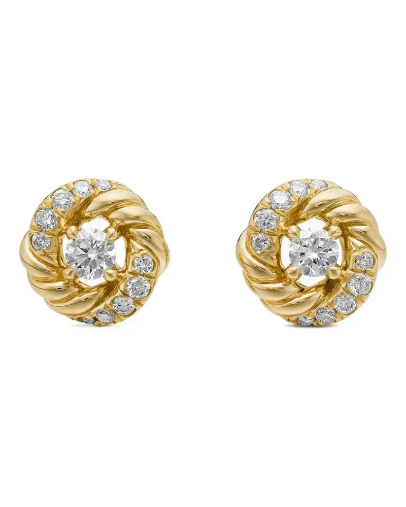 David Yurman 18kt Petite Infinity Gelbgoldohrstecker mit Diamanten 7,8mm Gold